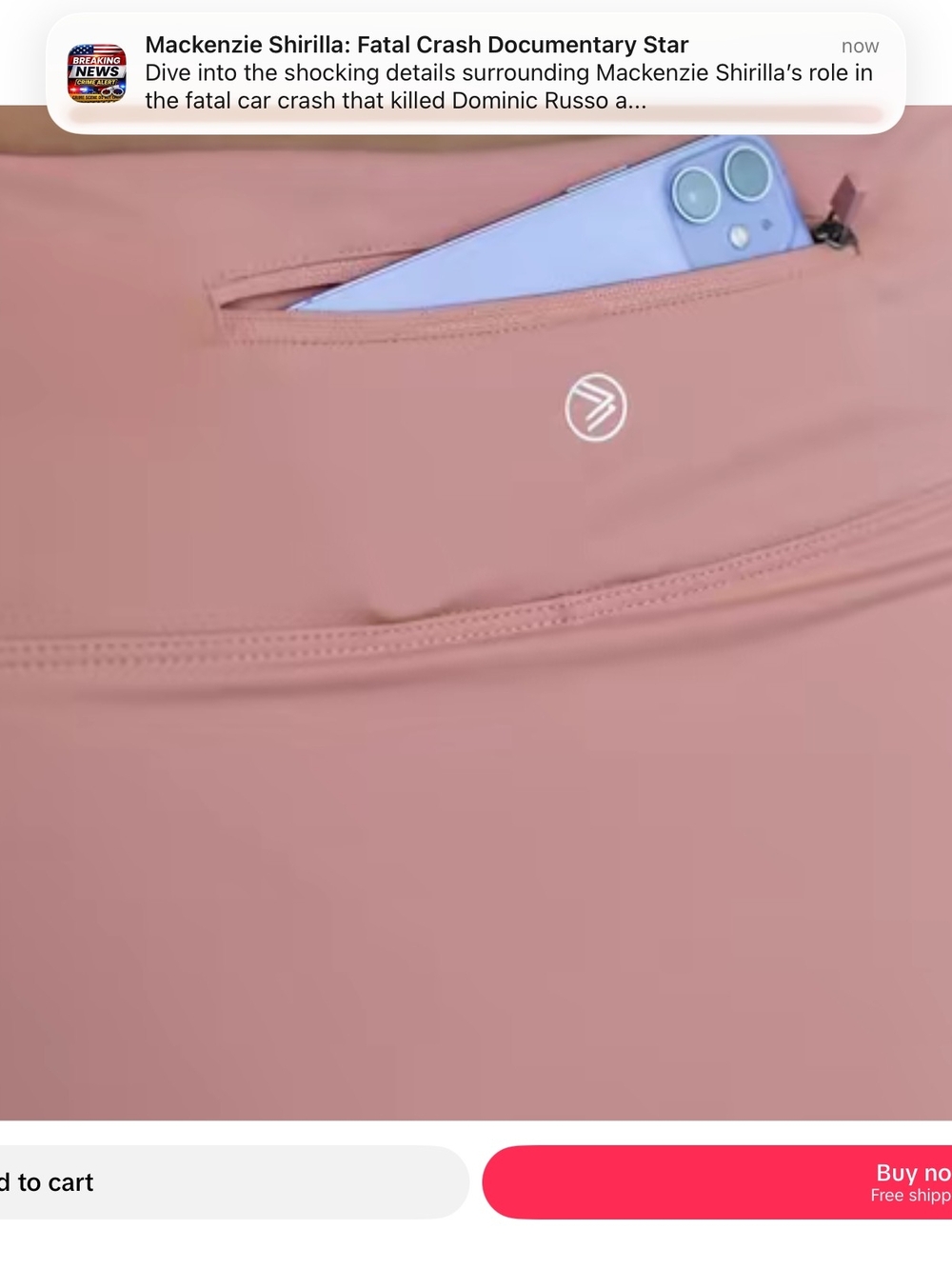High-Waist Pink SIENNA Women’s Skort with Side Tie. (New) - Picture 2 of 4